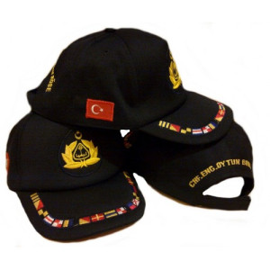 İsme Özel Flama İşlemeli Denizci Şapkası